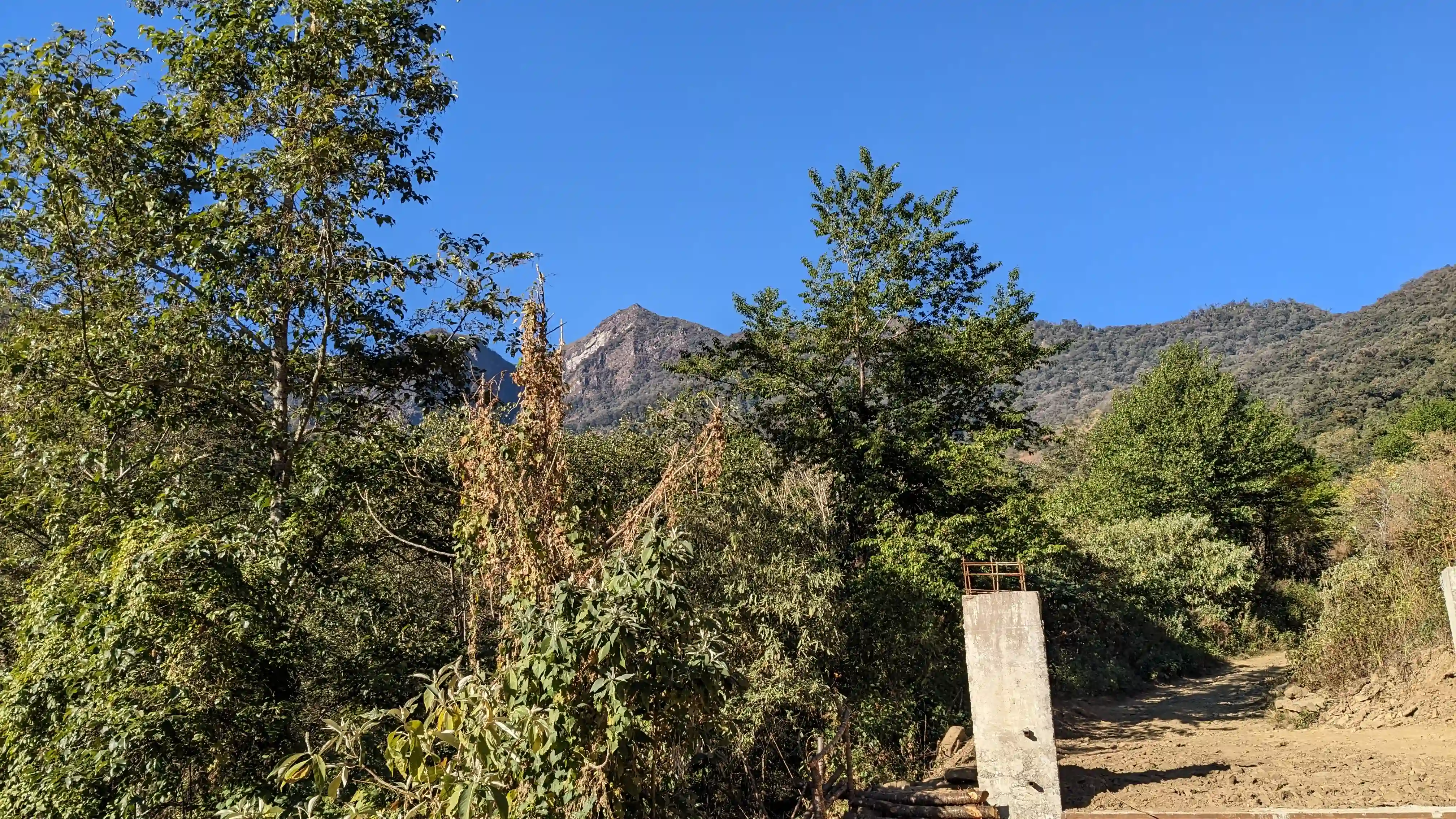 La vue du point de départ