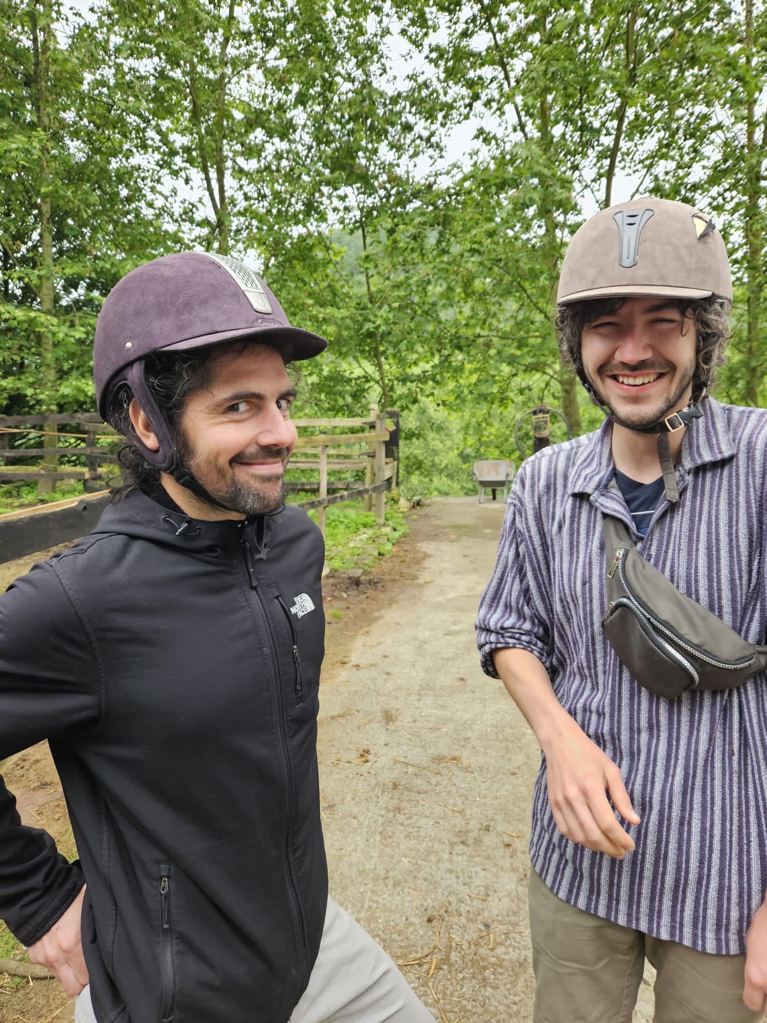 Me and Tim at a horse farm in Basque country ~ 2024